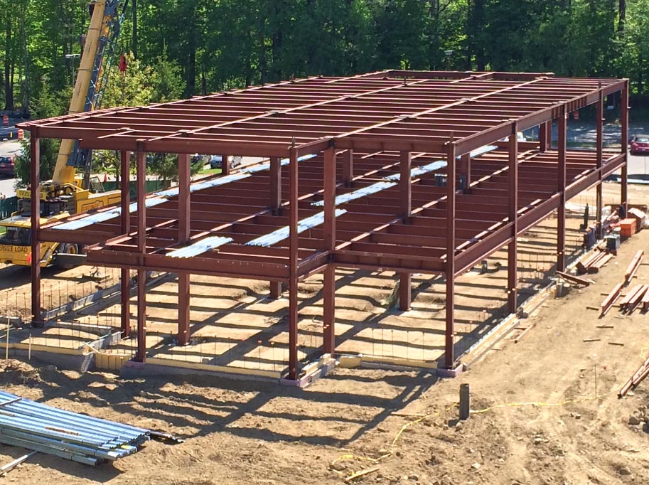 Construction Site Steel Frame of Building