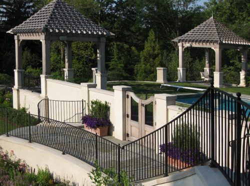 Site Rails for Residential Backyard